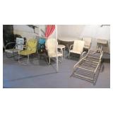 Vintage lawn furniture and painted victorian