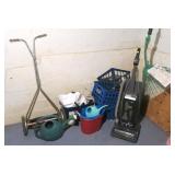 Lot, Hoover Power Max vacuum, push mower,