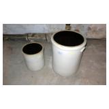 Lot, 2 crocks, 6 gallon and 20 gallon