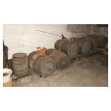 Lot, 7 wine barrels and miscellaneous