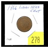 1866 Indian Head cent