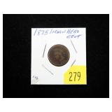 1875 Indian Head cent