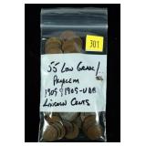 Lot, 1909 and 1909-VDB cents, low grade, some