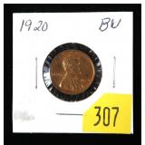 1920 Lincoln cent, Unc.