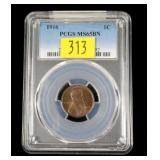 1916 Lincoln cent, PCGS slab certified MS-65 BN