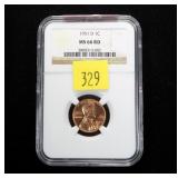 1951-D  Lincoln cent, NGC slab certified MS-66 RD