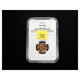 1953-D  Lincoln cent, NGC slab certified MS-66 RD