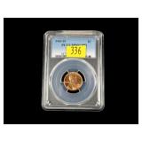 1961-D Lincoln cent, PCGS slab certified MS-66+ RD