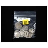 20- Liberty nickels, mixed dates -x20 nickels