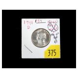 1941-D Washington quarter, BU