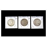 3- Franklin half dollars: 1948, 1949, 1949-D -x3