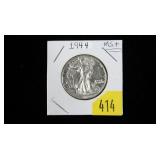 1944 Walking Liberty half dollar, AU