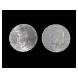 2- Eisenhower dollars: 1972, 1976 -x2 coins