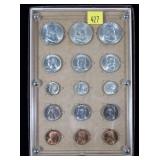 1952 P, D,S Mint set, BU, 15 coins