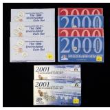 7- U.S. Mint sets: 3-1998, 2-2000, 2-2001 -x7 sets