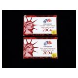 2- 2004 silver Proof sets -x2 sets