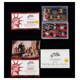 2- Silver Proof sets: 2007, 2008 -x2 sets