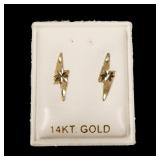 14K Yellow gold post earrings