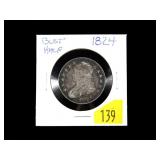 1824 Capped Bust half dollar