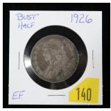 1826 Capped Bust half dollar, EF