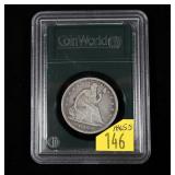 1865-S Seated Liberty half dollar