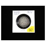 1874 Seated Liberty half dollar