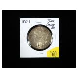 1880-S Morgan dollar, toned, frosted BU