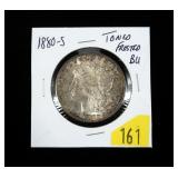 1880-S Morgan dollar, toned, frosted BU