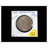 1881 Morgan dollar, BU