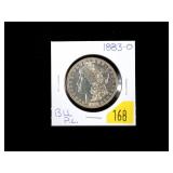 1883-O Morgan dollar, BU