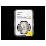 1885-O Morgan dollar, NGC slab certified MS-63