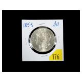1885-S Morgan dollar, AU+