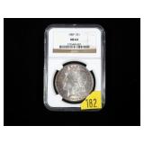 1889 Morgan dollar, NGC slab certified MS-64