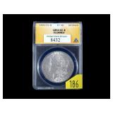 1892-CC Morgan dollar, ANACS slab certified EF45