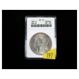 1897 Morgan dollar, ANACS slab certified MS-60