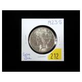 1923-S Peace dollar, gem BU