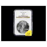 1987 Silver Eagle, NGC slab certified MS-69