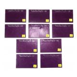 10- U.S. Proof sets: 3-1984, 3-1985, 2-1986,