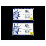 2-2003 U.S. Proof sets -x2 sets
