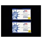 2- 2006 U.S. Proof sets -x2 sets