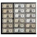 18- $1 silver certificates series of 1935 -x18