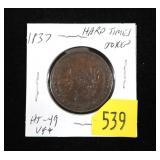 1837 Hard Times token