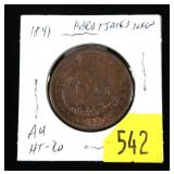 1841 Hard Times token, HT-20 AU