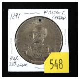1891 William Sherman GAR medal