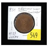 1834 Hard Times token HT-25
