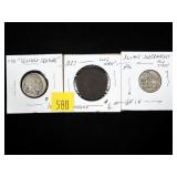 Lot, tokens: supermarket, Buffalo nickel cracked