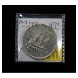 1949 Canadian silver dollar