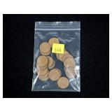 Lot, Canadian cents, mixed dates, 20 pcs.