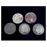 Lot, type coins with 90% silver