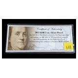 2013 1 oz. .999 silver bar